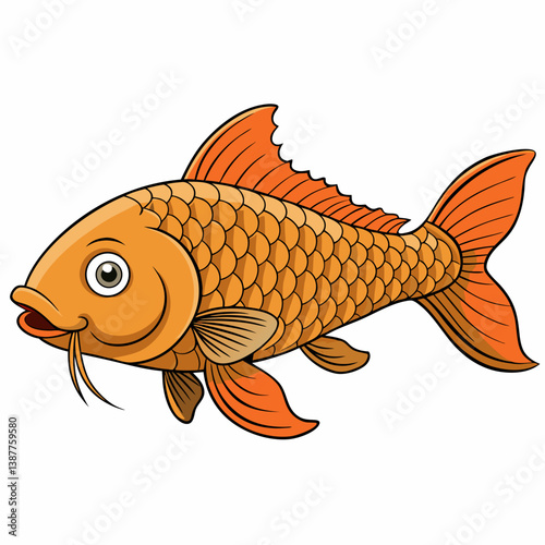 goldfish on white background