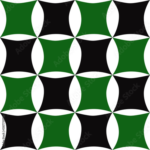 Green and black geometric seamless pattern, design for ad, fabric, banner.