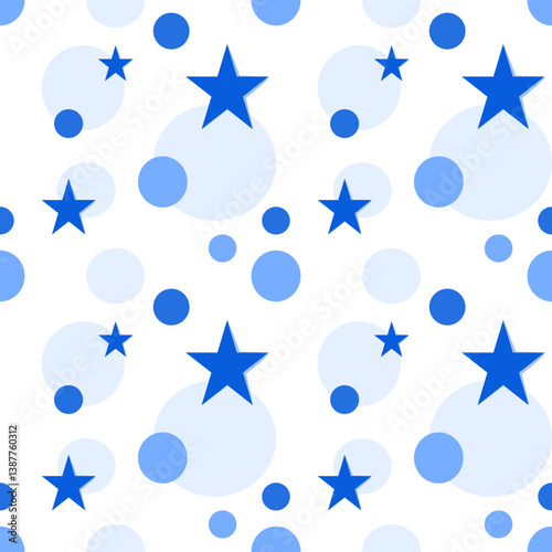 Blue stars seamless pattern, design for ad, banner.
