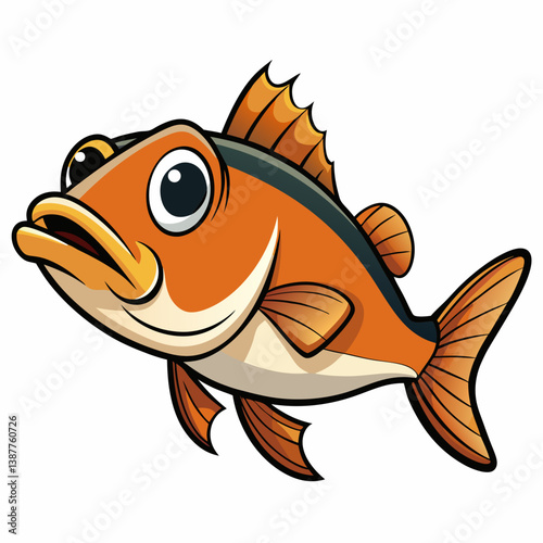 vector illustration of a fish