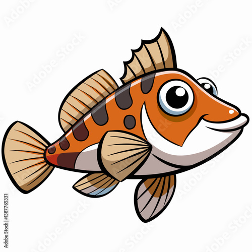 vector illustration of goldfish