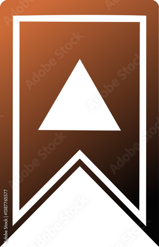 Abstract Geometric Shapes with Arrows in Minimalist Design Featuring Brown and White Color Palette