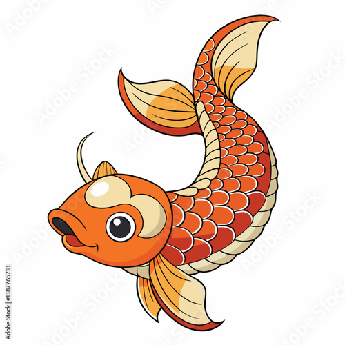 vector illustration of a fish
