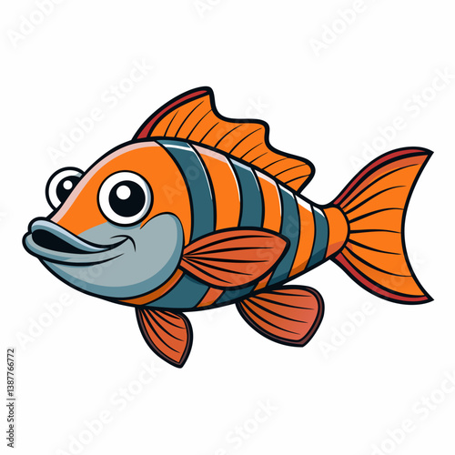 vector illustration of a fish