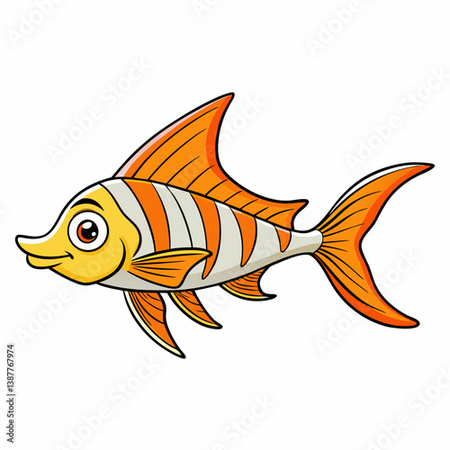 vector illustration of goldfish