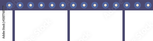 Automated transportation line vector illustration