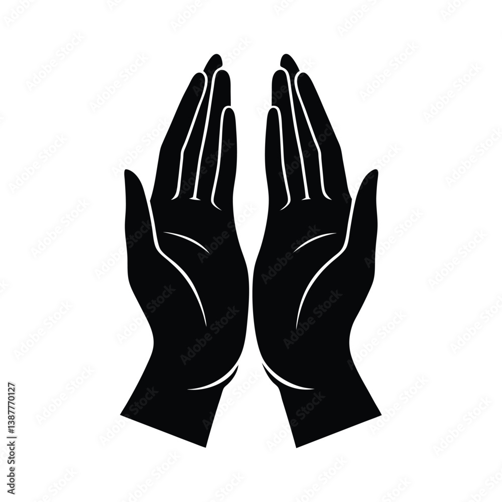 Obraz premium prayer hands dua vector art