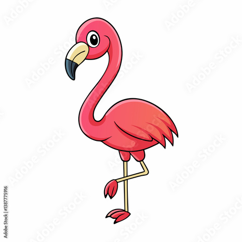 pink flamingo vector