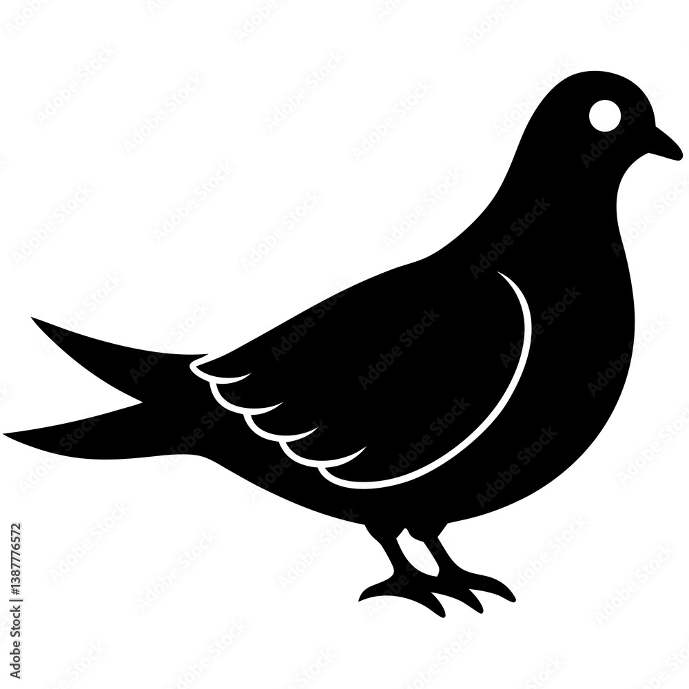 Fototapeta premium vector illustration of pigeon