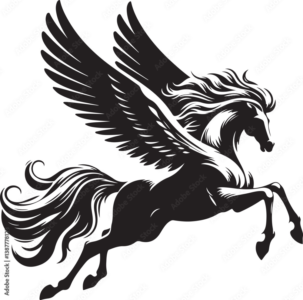 Obraz premium Pegasus logo vector