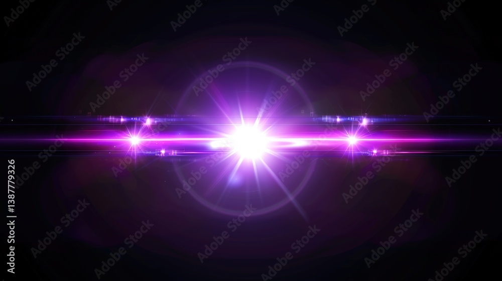Obraz premium abstract background with glowing violet and purple lens flares