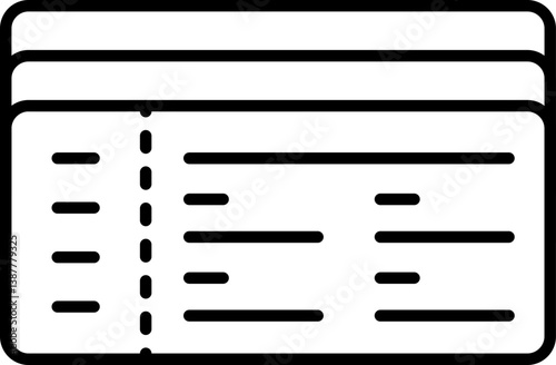Tickets Vector Stock Icon