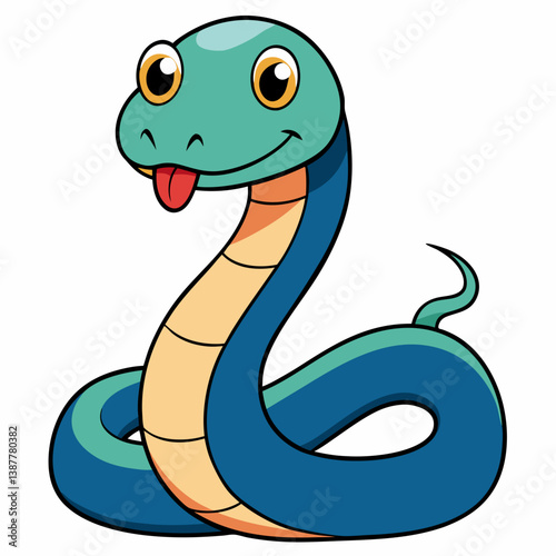 cartoon snake vector illustration