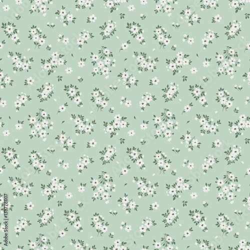 Vintage floral pattern, flower seamless pattern, Hand drawn flower background, small flower design. ditsy pattern. Ditsy floral print for packaging, textile, wrapping paper, wallpaper, Fashion