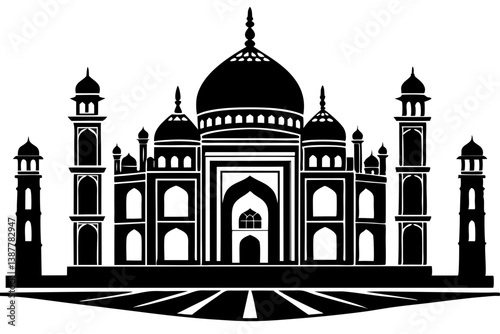 taj mahal vector illustration