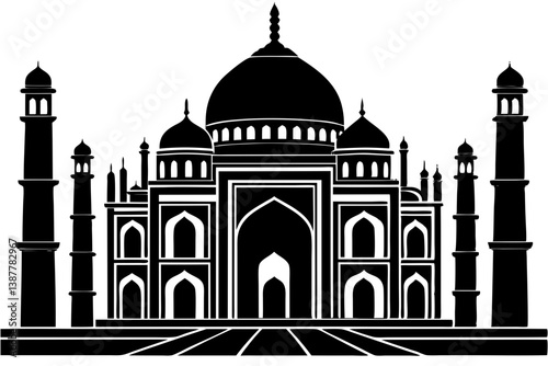 taj mahal vector illustration