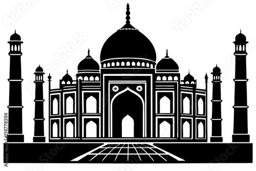 taj mahal vector illustration