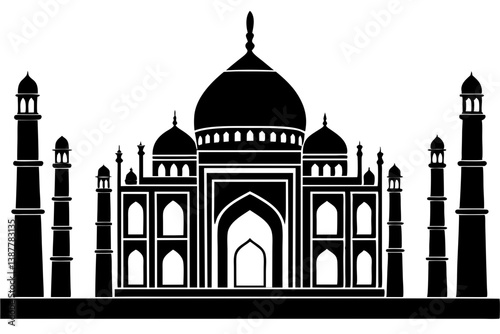 taj mahal vector illustration