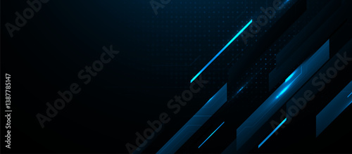 Futuristic Digital Technology Background with Blue Lines