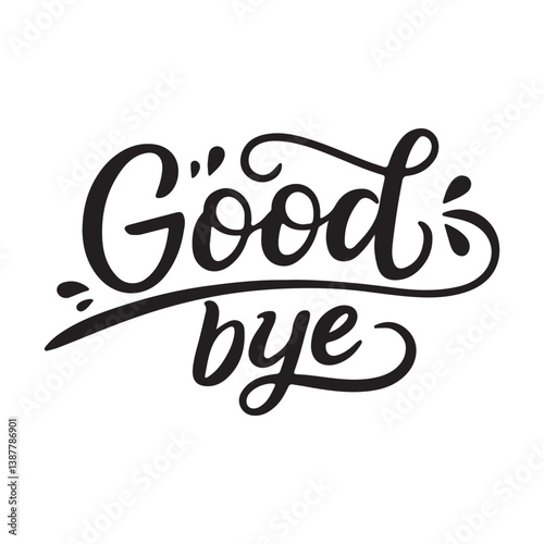 A minimalist logo with the text"Good Bye"in calligraphy style. The text is in black and is placed on a white background.
