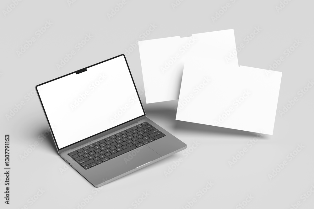 Laptop Screen Website Mockup Laptop Screen Website Mockup