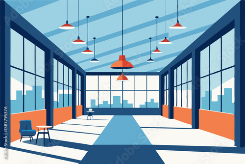 corridor in modern office building