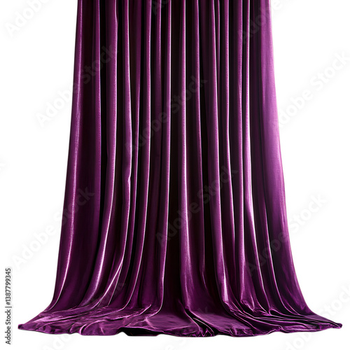 Wallpaper Mural Purple Velvet Curtain Isolated on Transparent Background Torontodigital.ca