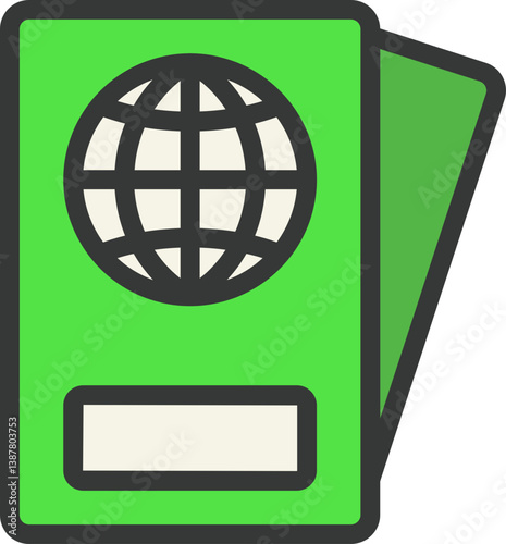 Passport Filled Line Icon