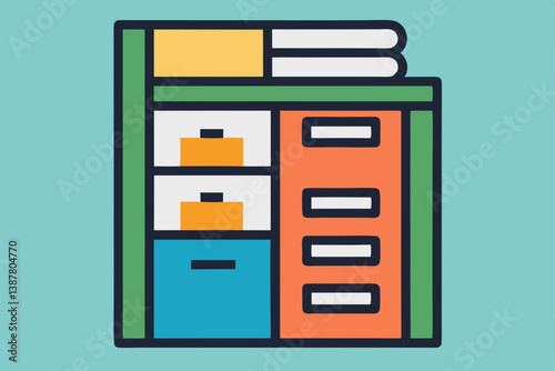 vector file folder icon set