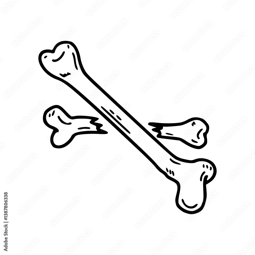 Fototapeta premium broken bones vector illustration