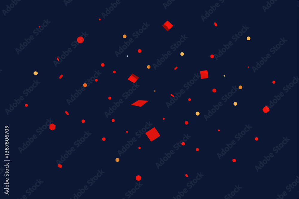 red balloons on black background