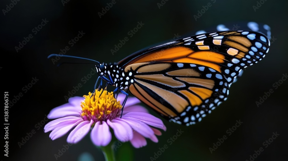 Fototapeta premium Monarch butterfly on a flower