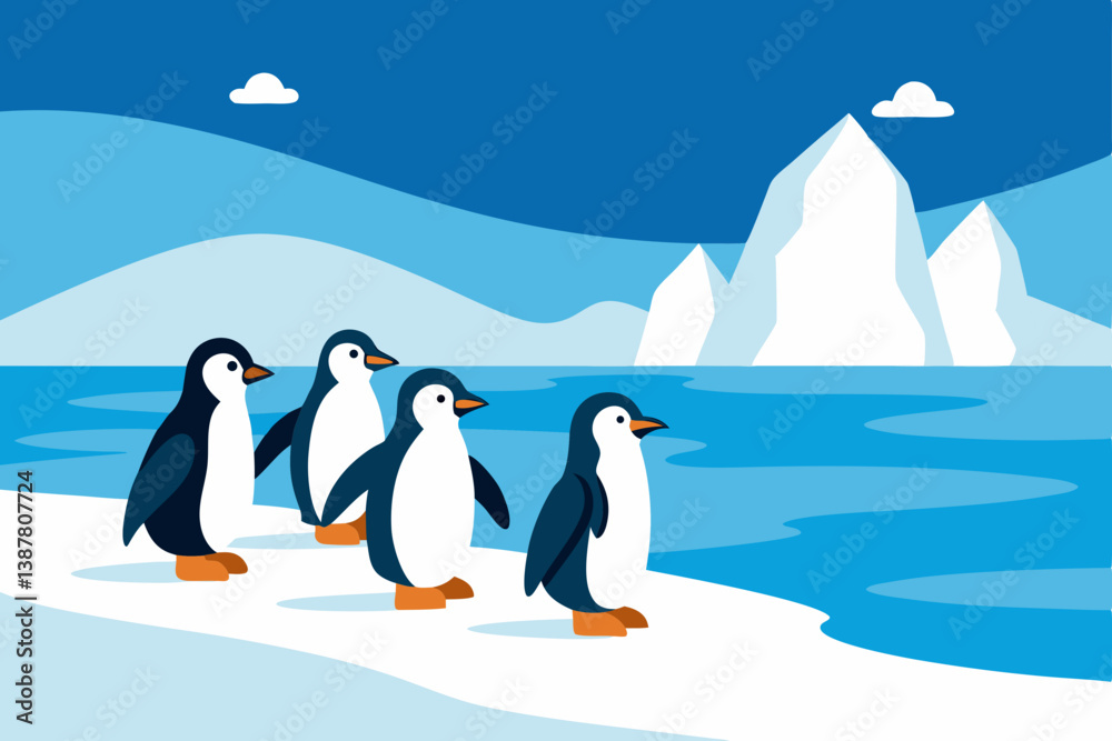 two penguins on the rocks