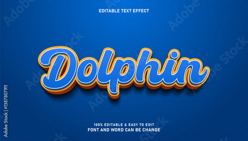 Editable dolphin text effect