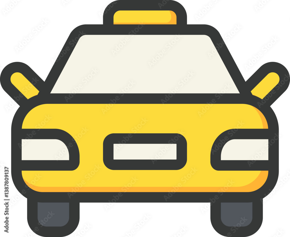 Obraz premium Cab Filled Line Icon