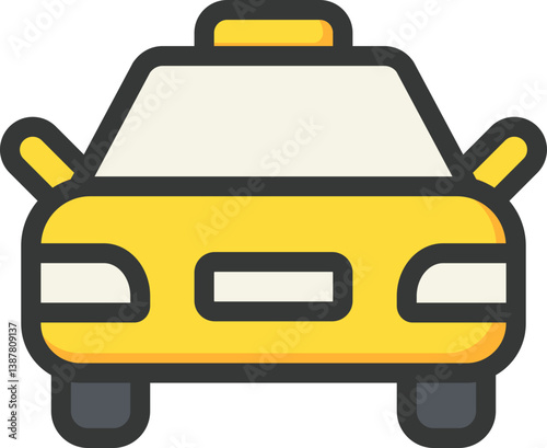 Cab Filled Line Icon