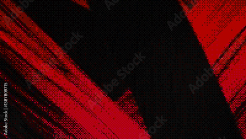 Halftone Raster Pixel Composition Background
