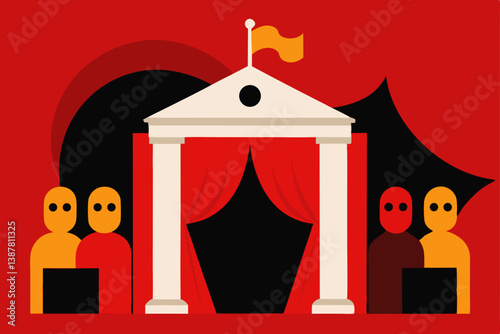 illustration of a circus tent
