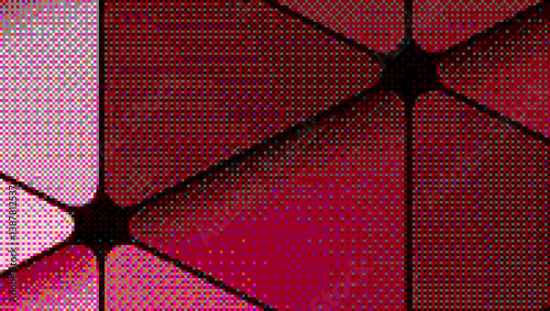 Raster Dot Pixel Red Background
