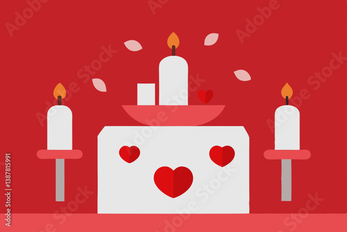 heart shaped candles