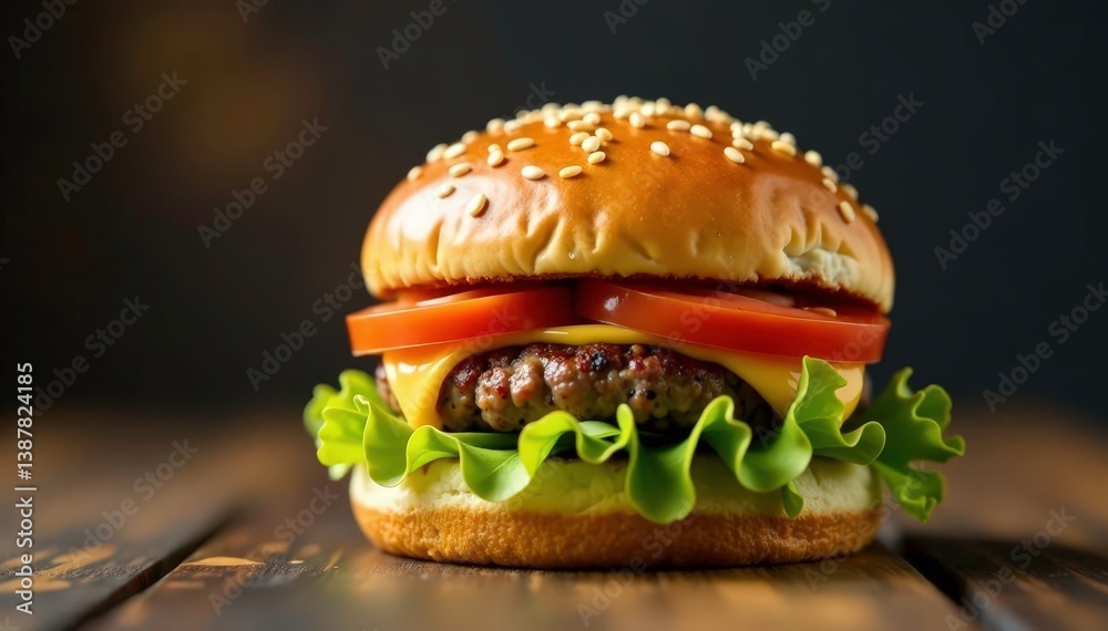 Sesame seed topped bun, soft interior, side view , bakery, appetizing, organic