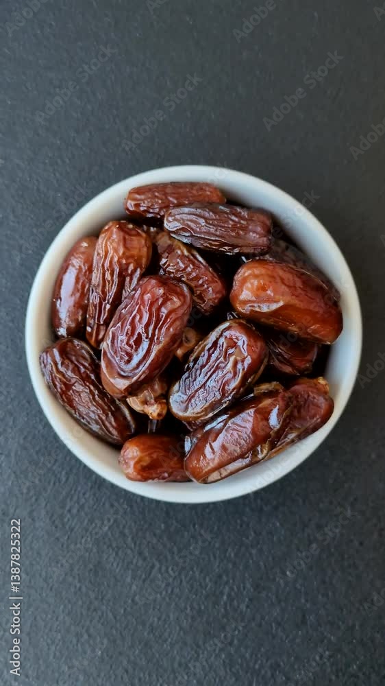 Dried tropical date fruit as an ingredient for fresh organic diet food. Vegan, vegetarian food Dried tropical date fruit as an ingredient for fresh organic diet food. Vegan, vegetarian food