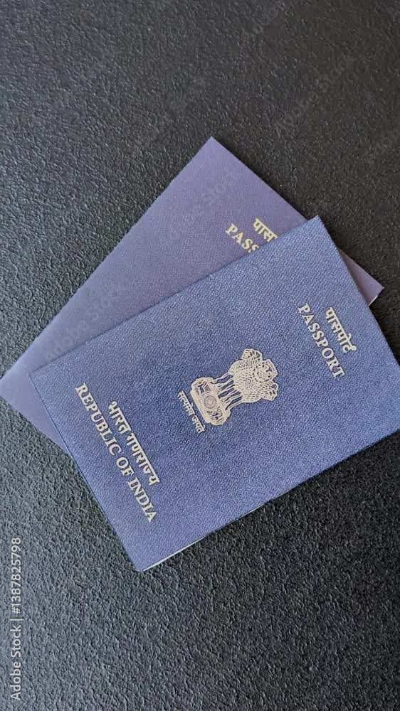 Indian citizen passport, a document for travelling. Id document for tourism Indian citizen passport, a document for travelling. Id document for tourism