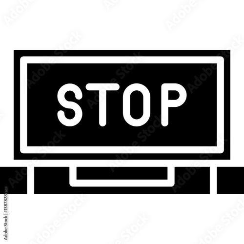 Stop Icon Vector Element