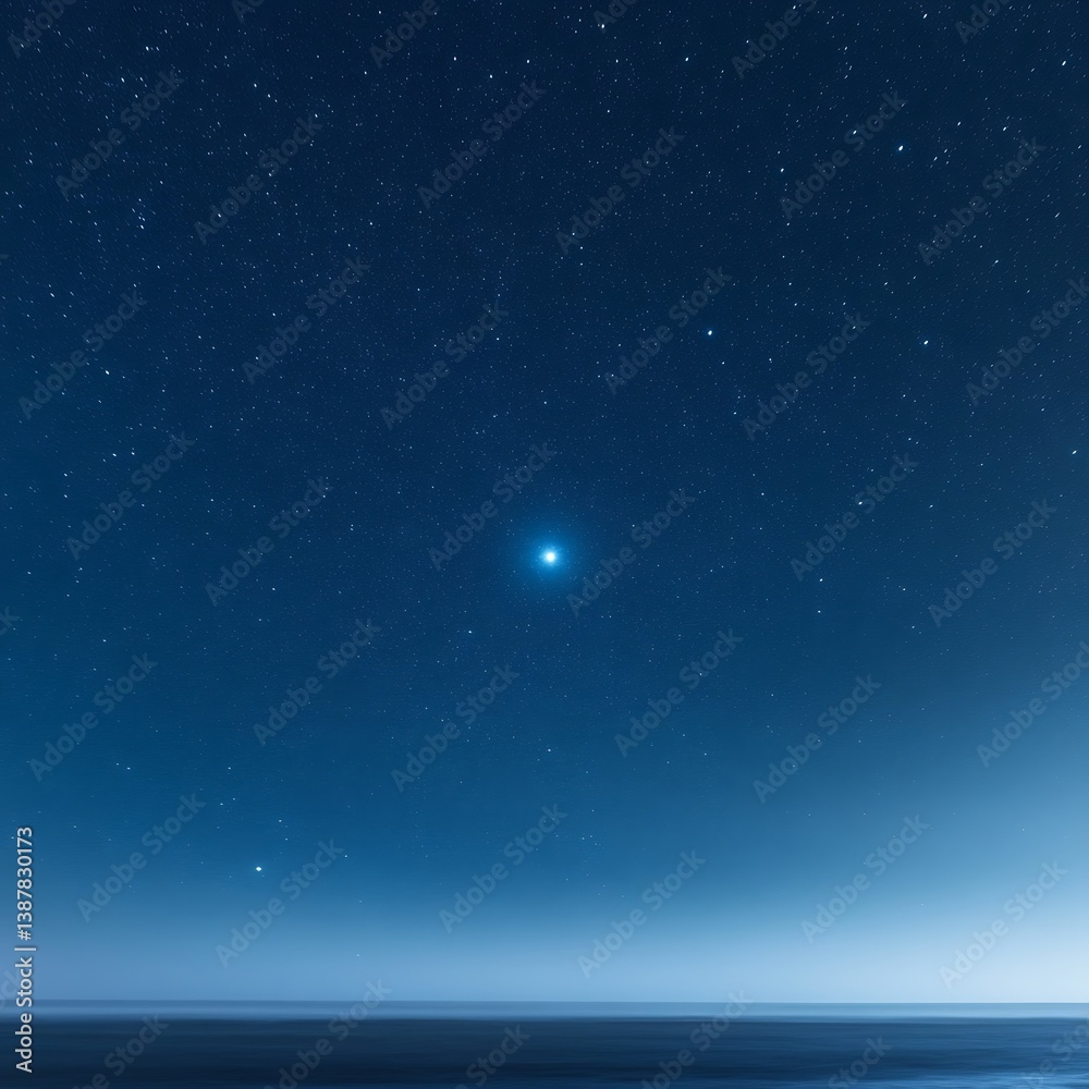 Obraz premium Starry Night Over Ocean