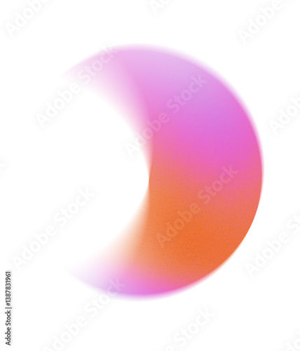 Abstract gradient orange pink png asset 
