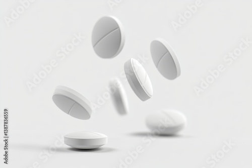 Falling white pills