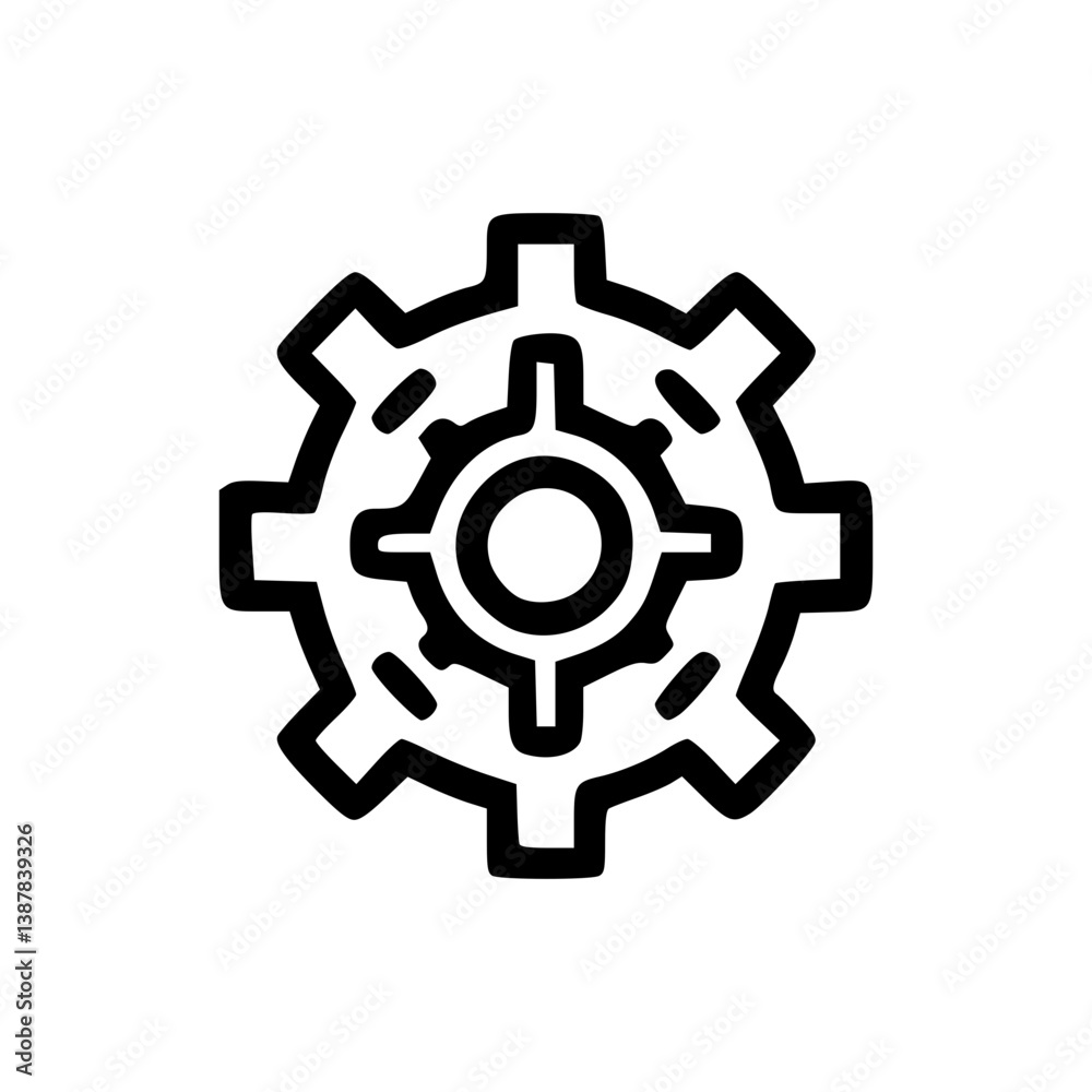 Gear icon vector illustration with gear wheels Gear icon vector illustration with gear wheels