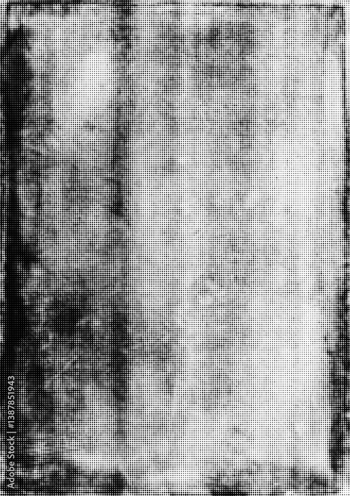 Obraz premium Large halftone grunge texture with a transparent background