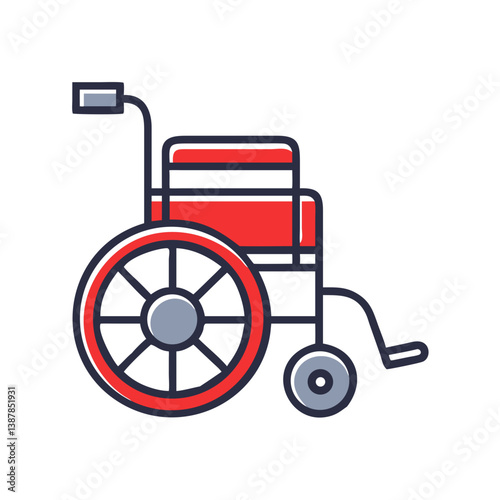 Wheelchair illustration representing mobility and accessibility  